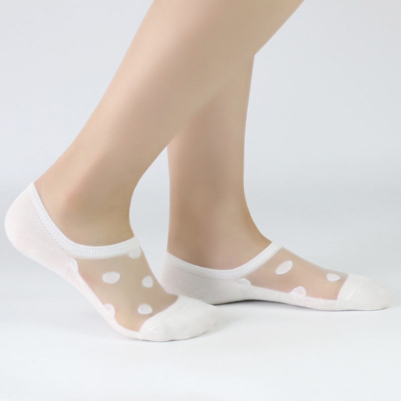 冬爱春夏圆点可爱日系短丝袜棉船袜 冬爱船袜