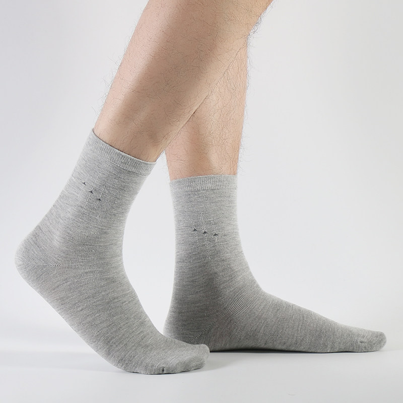 冬爱3双装四季男中筒手缝厚商务袜 冬爱短袜/打底袜/丝袜/美腿袜