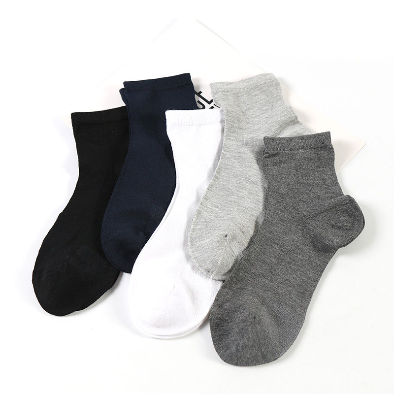 冬爱5双四季真丝袜子男纯色 冬爱短袜/打底袜/丝袜/美腿袜