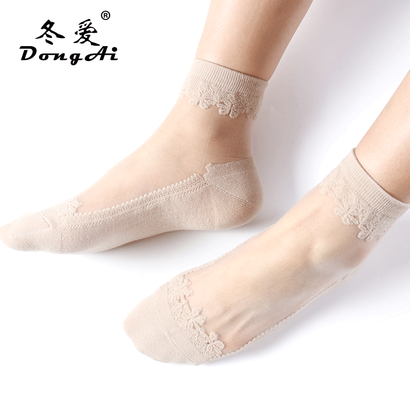 冬爱春秋透气蕾丝夏日短袜日系丝袜 冬爱短袜/打底袜/丝袜/美腿袜