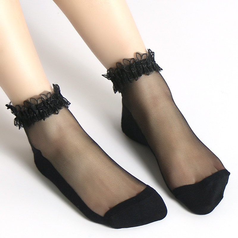 春夏日系短筒可爱蕾丝花边透气丝袜 冬爱短袜/打底袜/丝袜/美腿袜