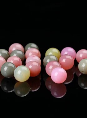 天然老矿盐源七彩玛瑙散珠diy手链项链男生女士手链