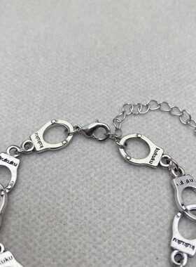 情侣蹦迪学生百搭个性手铐手链女