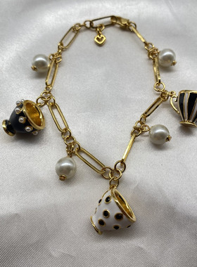 黄铜女茶壶珐琅彩项链小众百搭