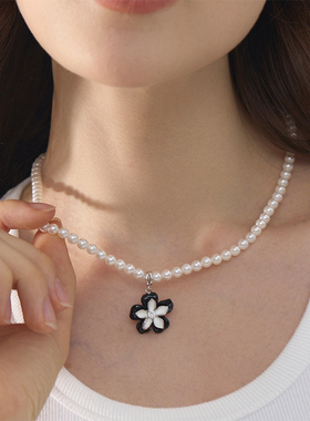 SUM汽泡珐琅925银女原创设计项链