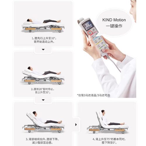 日本八乐梦 CQ-X 电动护理床 3马达摩登木框款 家用老人多功能床 - 图1