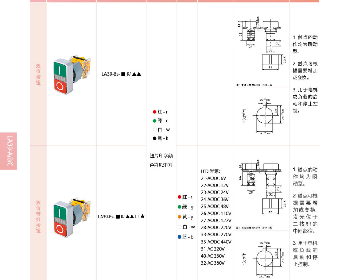 正品西门子APT开关按钮不带灯双位带灯钮LA39-B2-11RD/RGY31现货-图0