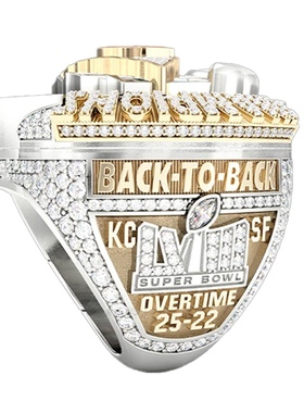 欧美NFL2024年官方版超级碗堪萨斯酋长冠军戒指 15号Mahomes MVP