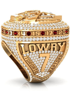 欧美篮球球迷2019多伦多猛龙戒指2号伦纳德7号洛瑞总冠军戒指