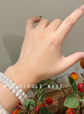 瑟可原创温柔公主蝴蝶结双层珍珠手链手镯女轻奢小众精致2025新款