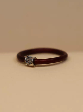 天然鸡血藤戒指原创设计镶嵌款男女木戒指手工情侣藤戒子