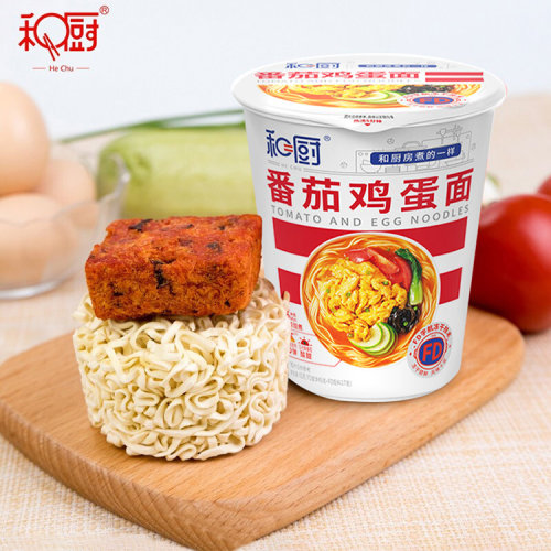 和厨番茄鸡蛋面6杯装方便速食免煮即食非油炸方便面杯面泡面整箱 - 图2