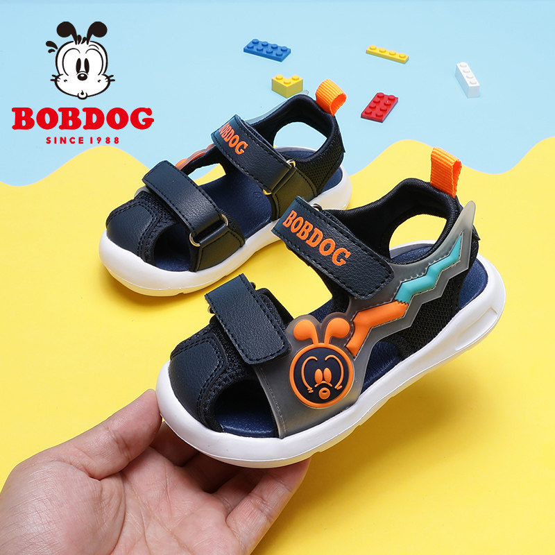 巴布豆旗舰店官方女宝宝鞋子1童鞋 bobdog巴布豆童鞋凉鞋