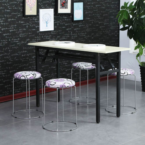 厂家直销凳子餐桌凳家用椅子高圆凳简约现代成人塑料凳实木钢筋凳 - 图1