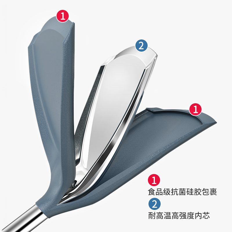 不粘锅硅胶铲炒菜铲子耐高温专用铲家用锅铲汤勺煎铲炒勺厨具套装