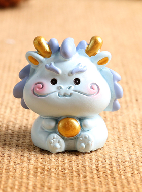 迷你全套12生肖树脂车载摆件