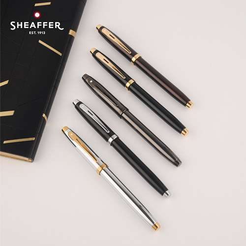 Sheaffer/犀飞利100系列黑珐琅金夹宝珠笔成人练字高颜值生日礼物送高档礼定制礼物刻字定制金属签字笔送礼 - 图0