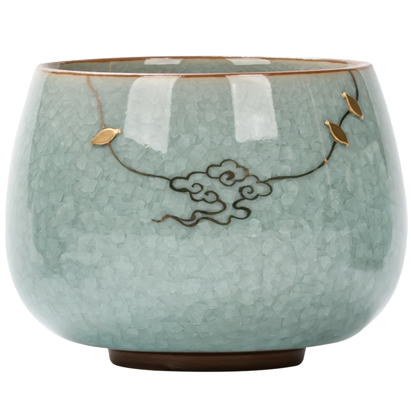 锔钉冰花汝窑茶杯2025新款高端功夫陶瓷品茗主人杯送礼长辈 - 图3