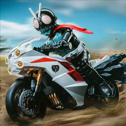 布鲁可积木人新假面骑士经典组合版第1号&旋风号摩托车模型手办 - 图2