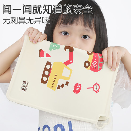 儿童餐垫小学生一年级吃饭用餐垫防水防油防滑卡通硅胶午餐桌垫男 - 图2