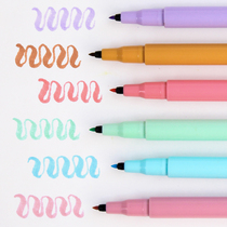 MARVY inner fields Meihui brushlettering show Lipen English Words Chinese characters Soft heads Brush Macarons Cute Handbooks Greeting Cards Letters Sign Pen Hand-painted and Written by the same sum