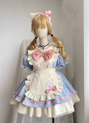 女仆装cos可爱女大佬连衣裙萝莉塔套lolita服万圣节cosplay女裝