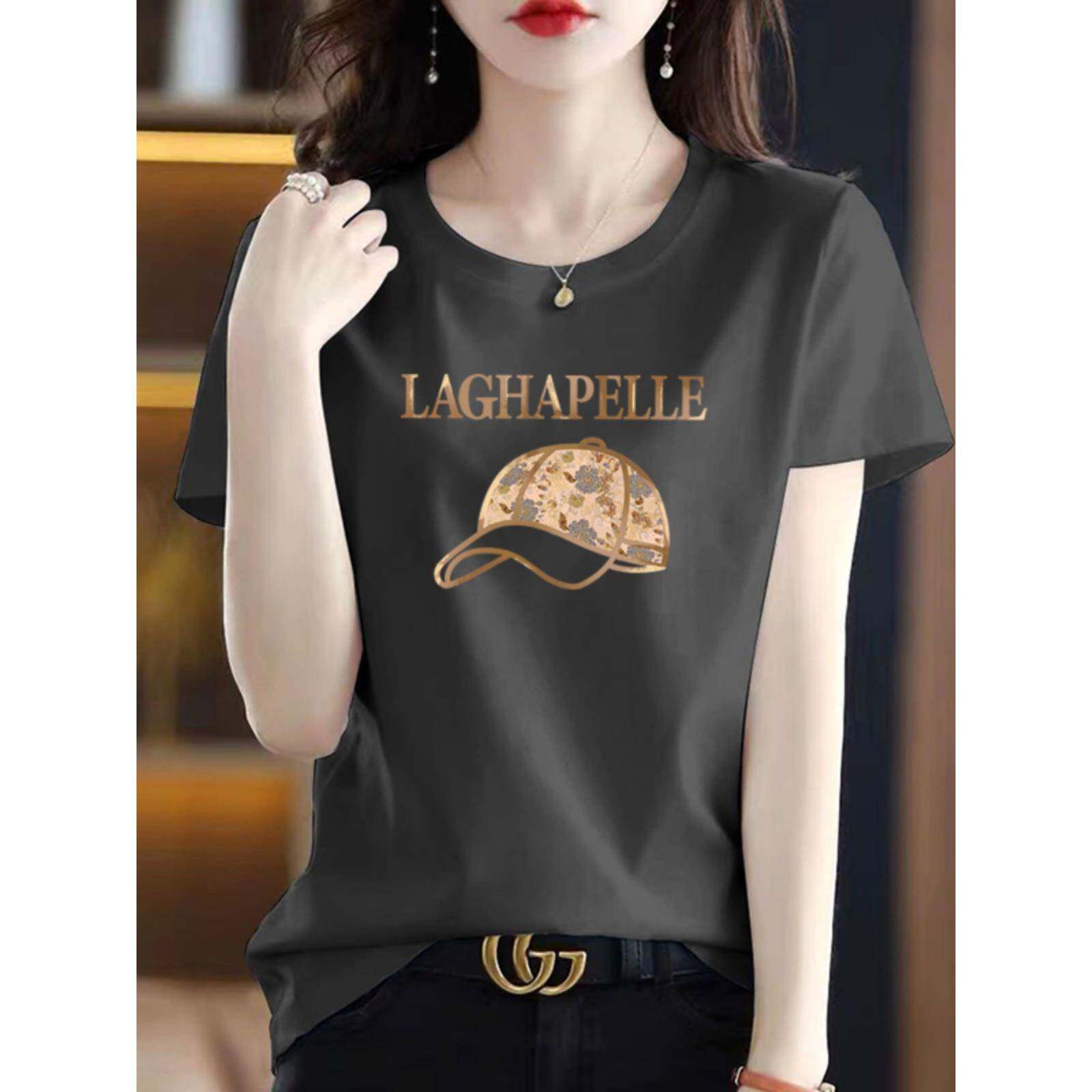 白色女士t恤短袖2024夏天薄款姐妹装通勤百搭小个子洋气T恤女装潮