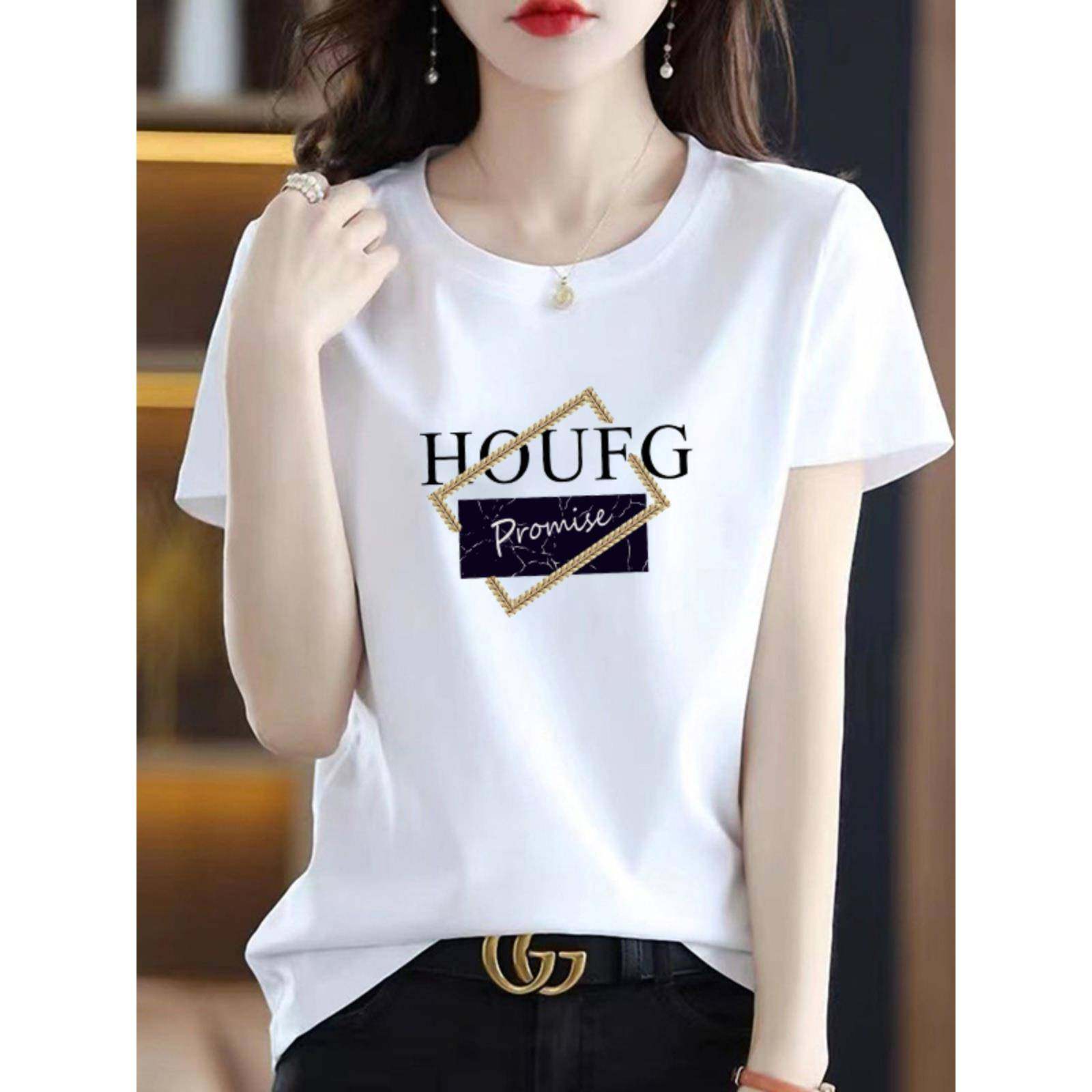 白色女士t恤短袖2024夏天薄款姐妹装通勤百搭小个子洋气T恤女装潮