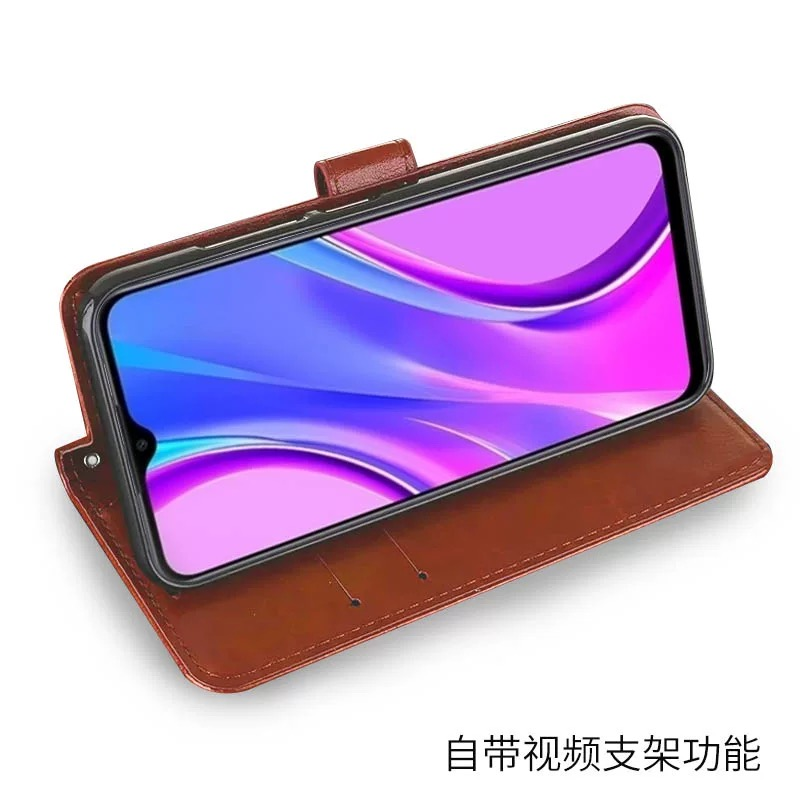 红米9手机壳Redmi9A保护皮套M2004J19AG翻盖式防摔软硅胶全包外壳