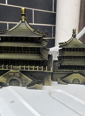 西安特色工艺品钟楼大雁塔摆件金属古建筑模型西安旅游纪念品原创