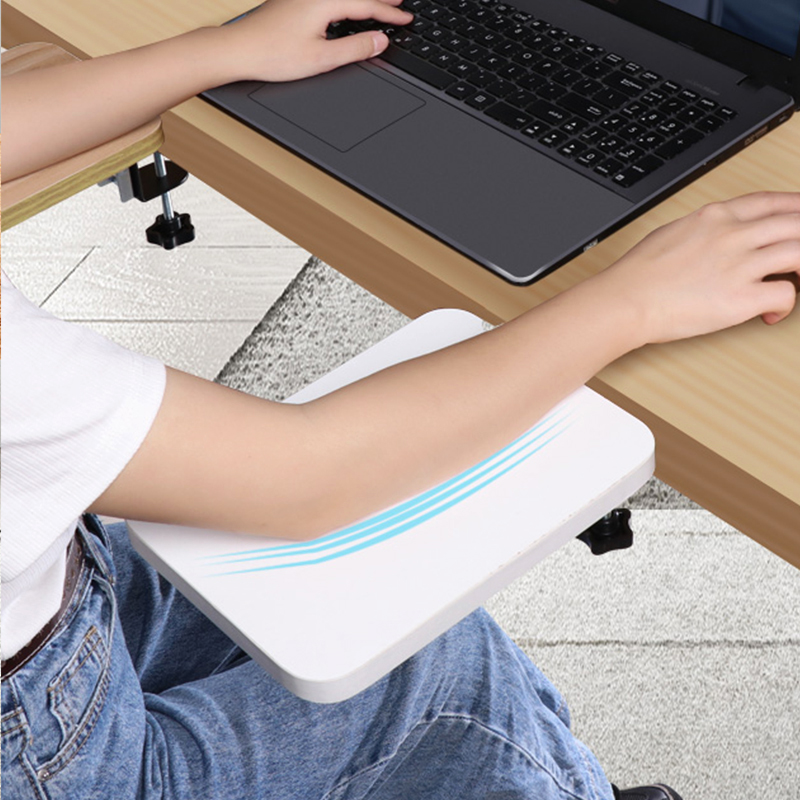 电脑手托架办公桌面延长板免打孔键盘手托鼠标垫护腕手臂支架肘托 - 图1