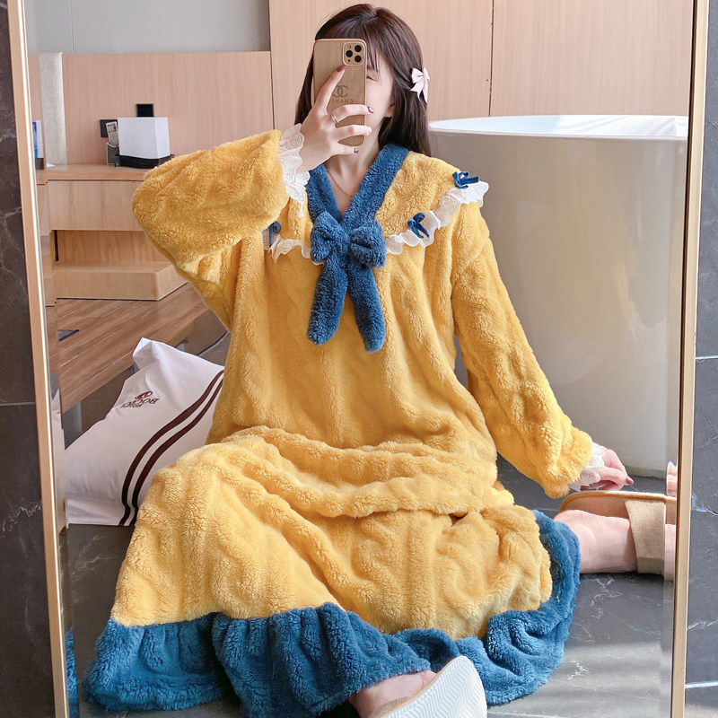 2021年新款女秋冬季睡衣 玛宝娜睡裙