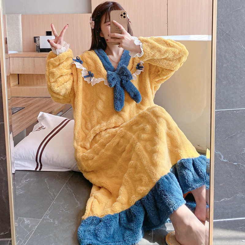 2021年新款女秋冬季睡衣 玛宝娜睡裙