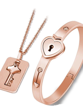 互锁抖音同款项链手镯定制刻字