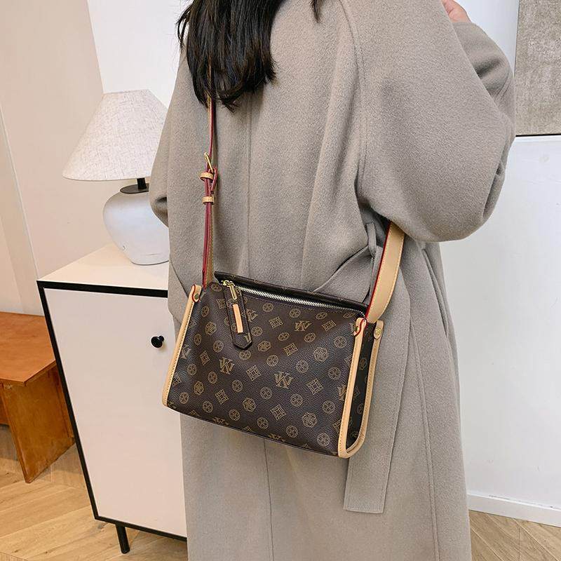 大容量复古小方包包女2025新款饺子包轻奢老花休闲百搭单肩斜挎包,淘宝优惠券,粉丝福利购,淘宝优惠卷