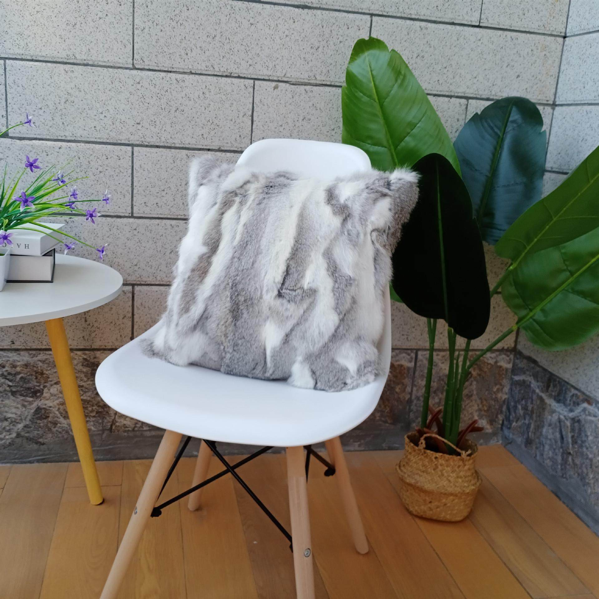 兔毛抱枕 ins轻奢简约卧室沙发床网红拼接色抱枕套客厅靠枕套靠垫,淘宝优惠券,粉丝福利购,淘宝优惠卷