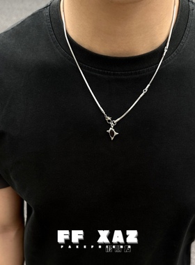 FF假朋友钛钢锆石项链