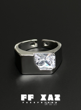 锆石戒指原创高级冷淡风男女