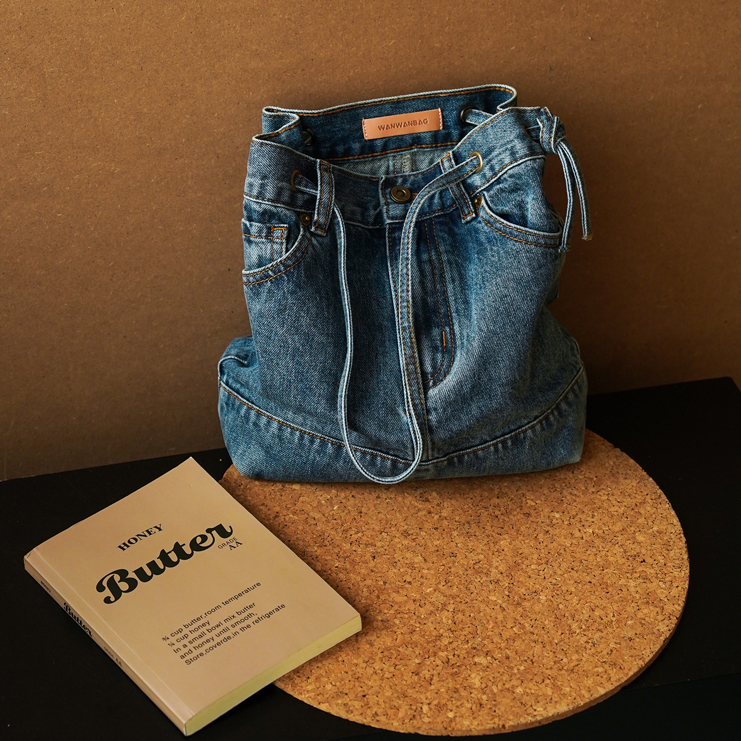 WAN·复古水洗牛仔包单肩帆布包包小众设计感大容量通勤托特原创,淘宝优惠券,粉丝福利购,淘宝优惠卷