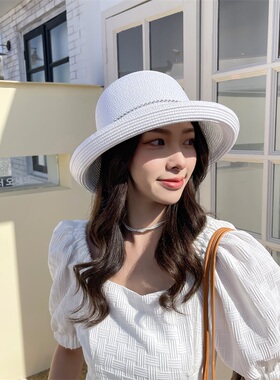 时尚潮流防晒草帽子女