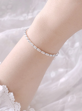 925纯银原创米型珠手链长度可调