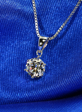 六爪纯银锁骨链钻石吊坠