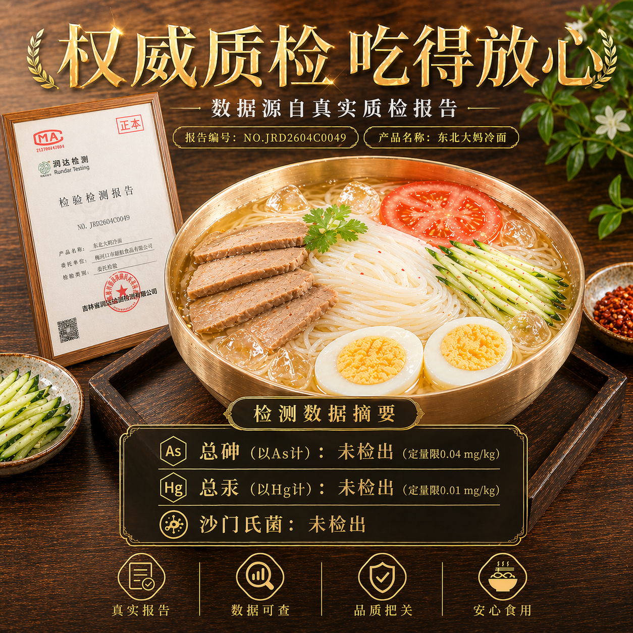 5袋装朝鲜冷面 正宗东北大妈韩式风味荞麦凉面烤冷面延吉特产速食