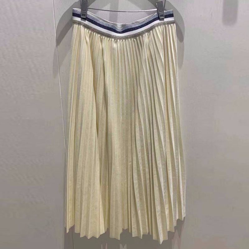 正品哥弟新款2022春季职业百褶裙 哥弟阿玛施新折扣店半身裙