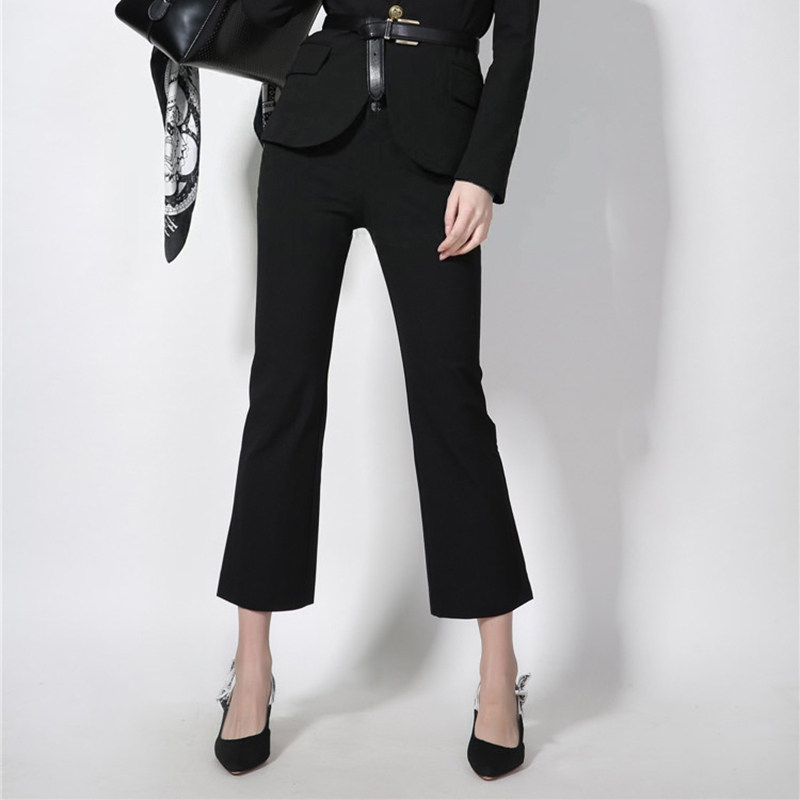 正品哥弟新款2022春季黑色显瘦裤 哥弟阿玛施新折扣店休闲裤