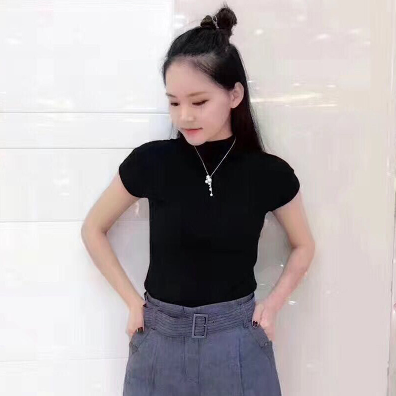 阿玛施旗舰店官网2020春夏装女t恤 魅言服饰毛针织衫