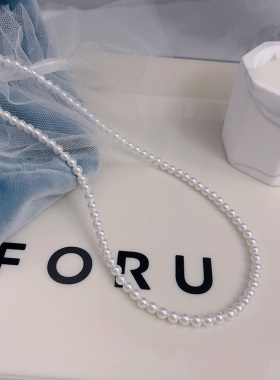 白百何同款小珍珠项链轻奢高级感