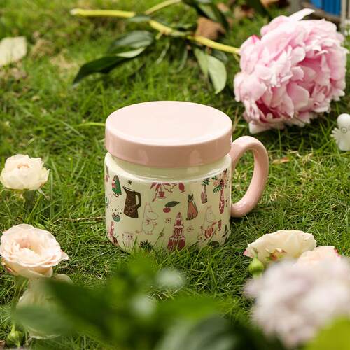 moomin姆明杯子盖杯陶瓷花茶杯茶水分离马克杯女生高颜值泡茶杯子 - 图3