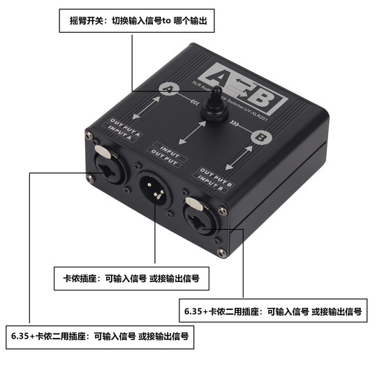 Youyin Microphone Computer 2-in-1-Out Switcher Lossless