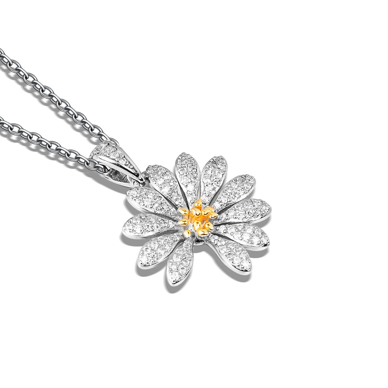 WIC 坠链均925银莫桑石碎花瓣雏菊莫桑钻高定项链,淘宝优惠券,粉丝福利购,淘宝优惠卷